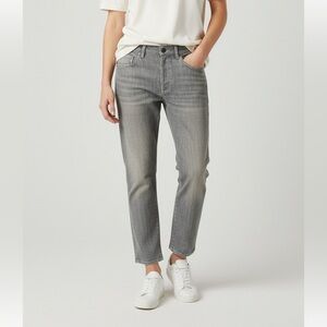 6397 Wide Leg Gingham Check Print Jeans Size 26 Gray